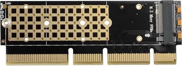 Axagon PCI-E 3.0 16x - M.2 SSD NVMe. Op til 80 mm interfacekort/adapter indbygget (PCEM2-1U)
