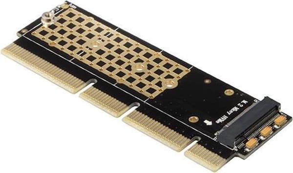 Axagon PCI-E 3.0 16x - M.2 SSD NVMe. Op til 80 mm interfacekort/adapter indbygget (PCEM2-1U)