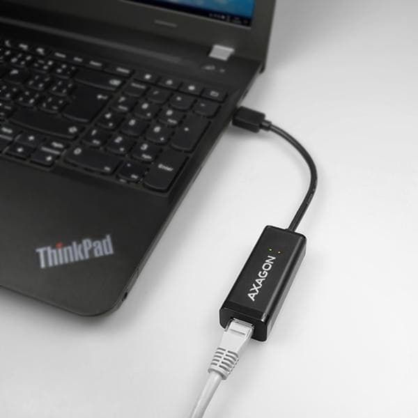 Axagon ADE-SR Kabelgränssnitt/Könsadapter USB 3.0 RJ-45 Svart (ADE-SR)