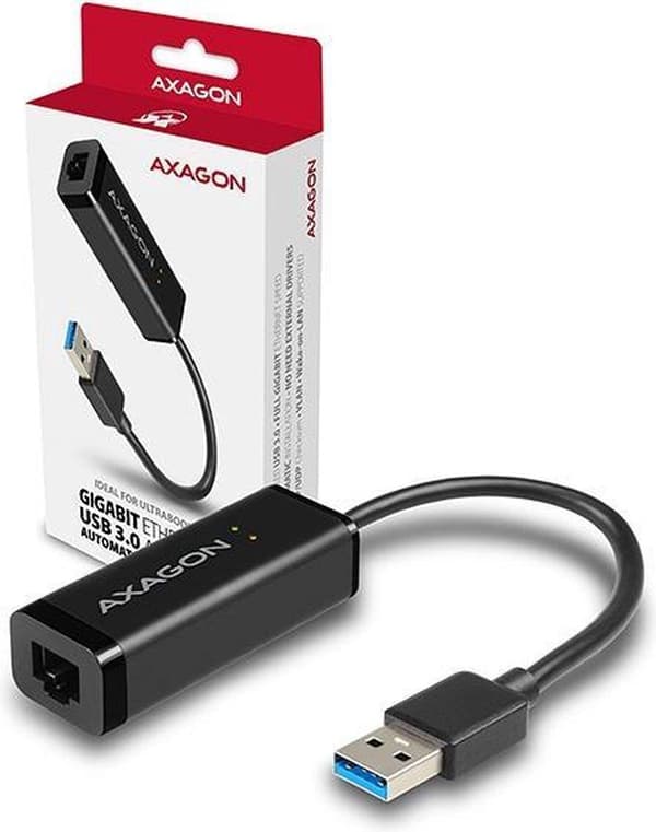 Axagon ADE-SR Kabelgränssnitt/Könsadapter USB 3.0 RJ-45 Svart (ADE-SR)