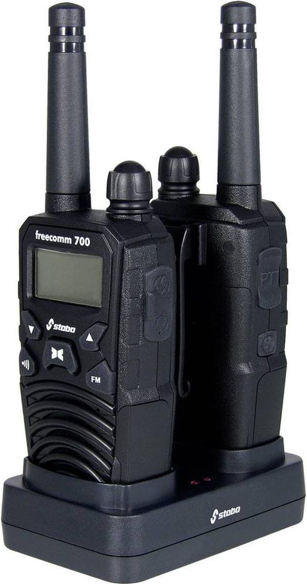 Stabo PMR handhållen radio Freecomm 700 20700 set om 2 (20700)