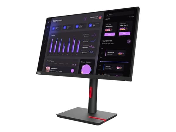 Lenovo ThinkVision T24i-30, 60,5 cm (23.8"), 1920 x 1080 pikseliä, Full HD, LED, 6 ms, Musta musta