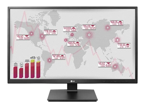 LG 27BK55YP-B - LED-skärm - 27" - 1920 x 1080 Full HD (1080p) @ 75 Hz - IPS - 250 cd/m² - 1000:1 - 5 ms - HDMI, DVI-D, VGA, DisplayPort - högtalare Svart