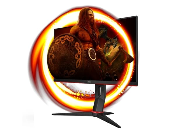 AOC G2 Q24G2A/BK, 60,5 cm (23.8"), 2560 x 1440 pixlar, Quad HD, LCD, 4 ms, Svart, Röd