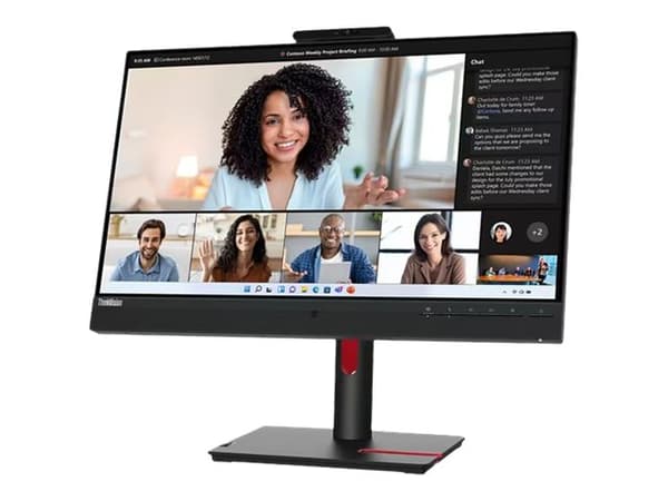 Lenovo ThinkVision T24mv-30 - LED-skjerm - 24" (23.8" synlig) - 1920 x 1080 Full HD (1080p) - IPS - 250 cd/m² - 1000:1 - 4 ms - HDMI, DisplayPort, US Sort