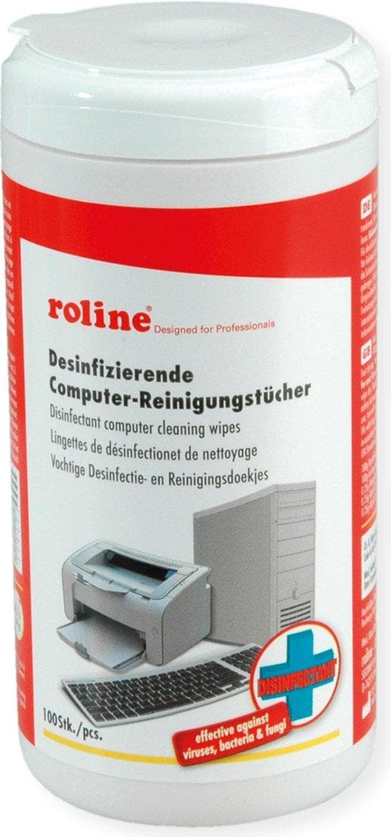 ROLINE desinficerende computer rengøringsservietter, 100 stk. (19.04.4185)