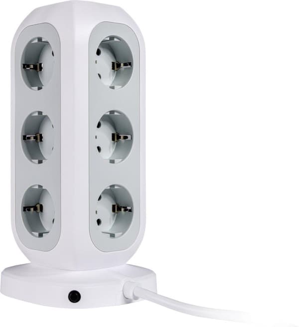 Verbatim EU Power Tower 11AC EUPT-01 med 2xUSB-C, 2xUSB-A detailhandel (49547)