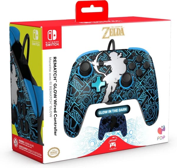 PDP Controller Rematch Wired SheikahShoot GlowintheDark Swit (500-134-SKSG)