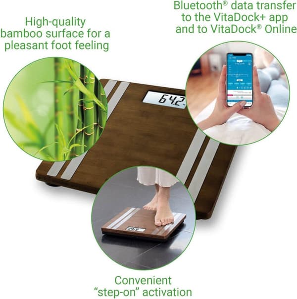 Medisana BS 552 Connect digital bambus kropsanalysevægte op til 180 kg (40552)