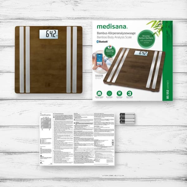 Medisana BS 552 connect digital bambu kroppsanalysvåg upp till 180 kg (40552)