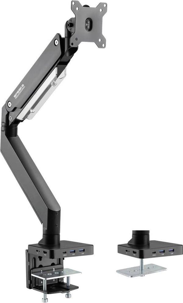 SpeaKa Professional SP-MM-810 1-foldig skærmkortbeslag 43,2 cm (17) - 88,9 cm (35) Integreret dockingstation, Gasdruktechniek, Kantelbaar, Zwenkbaar