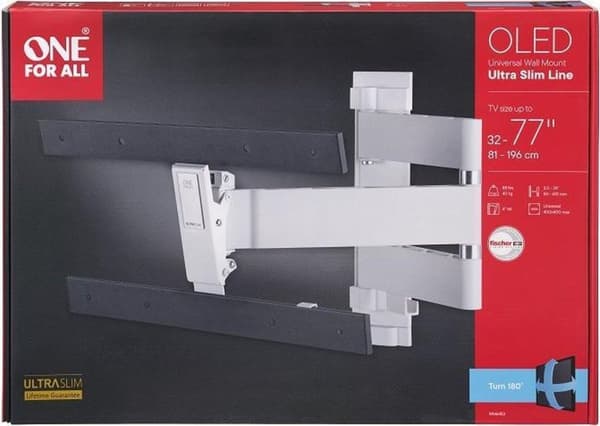 WM6453 Ultraslim OLED TV-beslag - drejebar og kantelbar - 32-77 tommer - VESA 400