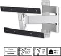 Miniatyrbillede 1 af 10: WM6453 Ultraslim OLED TV-beslag - drejebar og kantelbar - 32-77 tommer - VESA 400