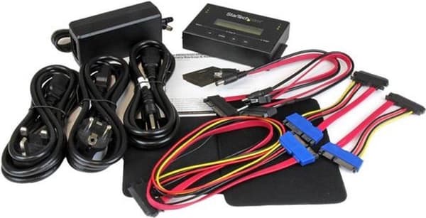 StarTech 2,5 och 3,5 tum SATA Hård-schijfduplikator och -wisser - 6 GB/min - Bildsäkerhetskopiering - Svart