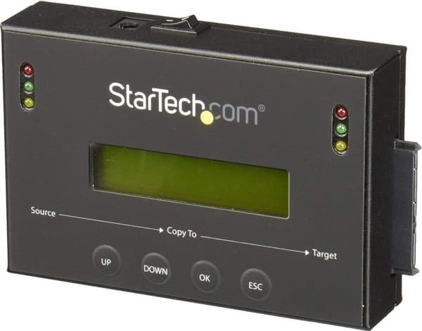 StarTech 2,5 och 3,5 tum SATA Hård-schijfduplikator och -wisser - 6 GB/min - Bildsäkerhetskopiering - Svart