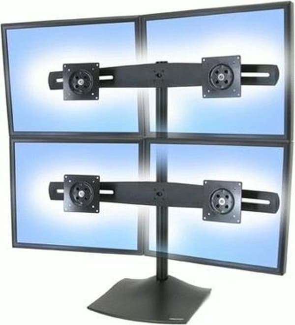 Ergotron DS100 Monitorvoet 4-fold 25,4 cm (10) - 61,0 cm (24) Roteerbaar