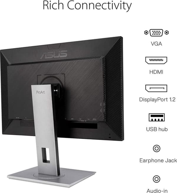 ASUS ProArt PA248QV 61,2 cm (24,1") 1920 x 1200 pixels WUXGA LED Sort