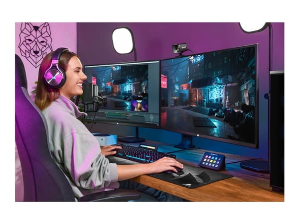 CORSAIR XENEON 32UHD144-A - LED-skjerm - gaming - 32" - 3840 x 2160 4K @ 144 Hz - Fast IPS - 600 cd/m² - 1000:1 - DisplayHDR 600 - 1 ms - 2xHDMI, Dis