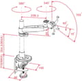 Miniatyrbild 2 av 3: SpeaKa Professional SP-1624752 Svängbart bildskärmsbordsfäste 1-vägs 25,4 cm (10) - 76,2 cm (30) Höjdjusterbar, lutbar, vridbar, vridbar