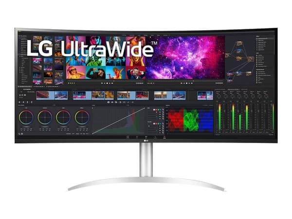 LG UltraWide 40WP95XP-W - LED-skjerm - kurvet - 40" (39.7" synlig) - 5120 x 2160 5K2K UltraWide - Nano IPS - 300 cd/m² - 1000:1 - HDR10 - 5 ms - 2xHD Hvit