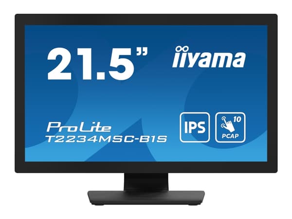 iiyama ProLite T2234MSC-B1S - LED-skjerm - 22" (21.5" synlig) - berøringsskjerm - 1920 x 1080 Full HD (1080p) - IPS - 350 cd/m² - 1000:1 - 18 ms - HD