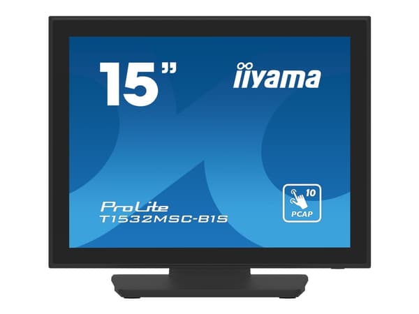 iiyama ProLite T1532MSC-B1S, 38,1 cm (15"), 1024 x 768 pikseliä, XGA, LCD-näyttö, 8 ms, musta