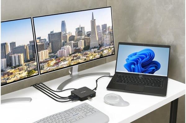 Kensington MD120U4 - Dockningsstation - USB-C / USB4 / Thunderbolt 3 / Thunderbolt 4 - 2 x HDMI - GigE, 2.5 GigE