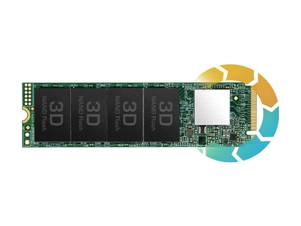 Transcend 115S - SSD - 1 TB - intern - M.2 2280 (dubbelsidig) - PCIe 3.0 x4 (NVMe)