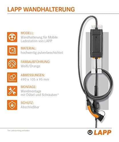 LAPP MOBILITY seinäteline mobiililatausasemille Basic ja Universal (64710)