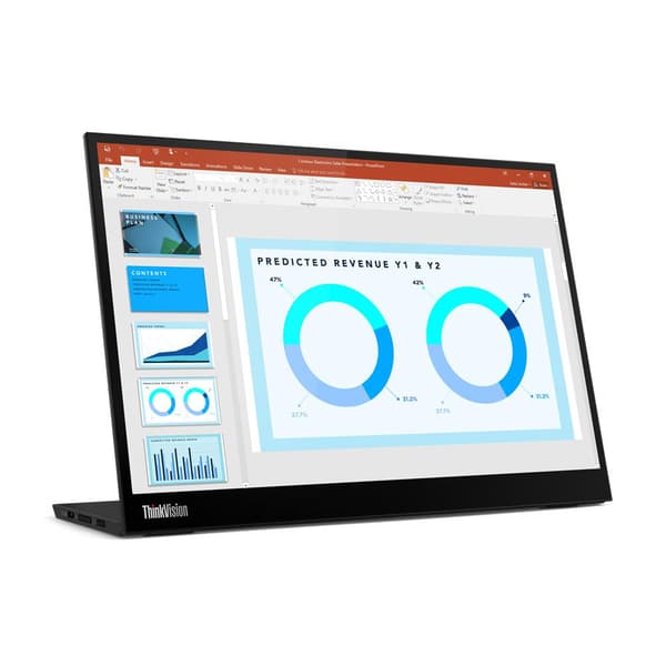 Lenovo ThinkVision M14d 35,6 cm (14") LED-skärm 2240 x 1400 pixlar 2,2K LED Svart [Energiklass C] (63AAUAT6WL) Svart