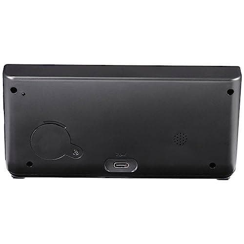 Sygonix SY-5459860 elektroninen herätyskello musta (matta) herätysajat 2 USB-liitäntää, sis. lataustoiminto (SY-5459860)