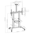 Miniatyrbillede 4 af 4: HAGOR HP Twin Stand HD - Vogn - til fladskærm / AV-udstyr - sort - skærmstørrelse: 140-213 cm (55"-84") - monteringsgrænseflade: op til 800 x 500 mm (