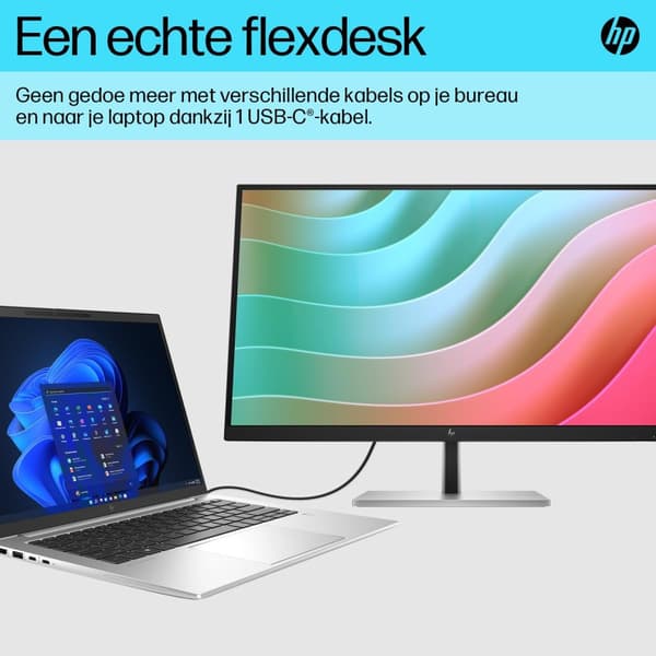 HP E27k G5 E-sarjan LED-näyttö 68,6 cm 68,60 cm (27") katseltavissa 3840 x 2160 4K UHD 2160p @ 60 Hz IPS 350 cd/m² 1000:1 5 ms HDMI DisplayPort USB-C