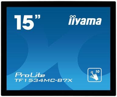 iiyama ProLite TF1534MC-B7X - LED-näyttö - 38 cm (15") - avoin kehys - kosketusnäyttö - 1024 x 768 - TN - 370 cd/m² - 700:1 - 8 ms - HDMI, VGA, Displa