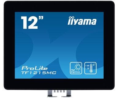 iiyama ProLite TF1215MC-B1 - LED-skärm - 31 cm (12,1") - öppen ram - pekskärm - 1024 x 768 - IPS - 540 cd/m² - 1000:1 - 25 ms - HDMI, VGA, DisplayPort