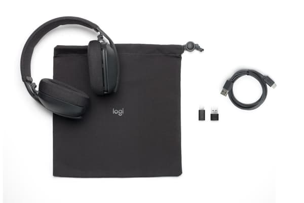 Logitech Zone Vibe Wireless - Kuulokkeet - ympyrä - Bluetooth - langaton - adapteri USB-C Bluetoothin kautta - Grafiitti - optimoitu UC:lle