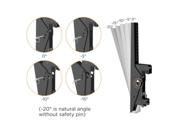Equip Pro - Teline - 3 LCD-näytölle - muovi, alumiini, teräs - musta, hopea - näytön koko: 114,3-127 cm (45"-50") - kattoasennus