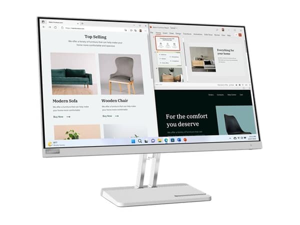 Lenovo L27e-40 - LED-skärm - 27" (27" visbar) - 1920 x 1080 Full HD (1080p) - VA - 300 cd/m² - 3000:1 - 4 ms - HDMI, VGA - molngrå