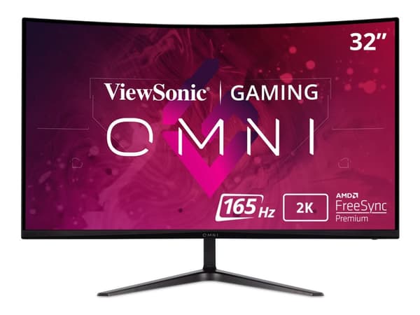 ViewSonic OMNI Gaming VX3218C-2K - LED-skärm - spel - böjd - 32" (31.5" visbar) - 2560 x 1440 QHD @ 180 Hz - VA - 250 cd/m² - 1 ms - 2xHDMI, DisplayP