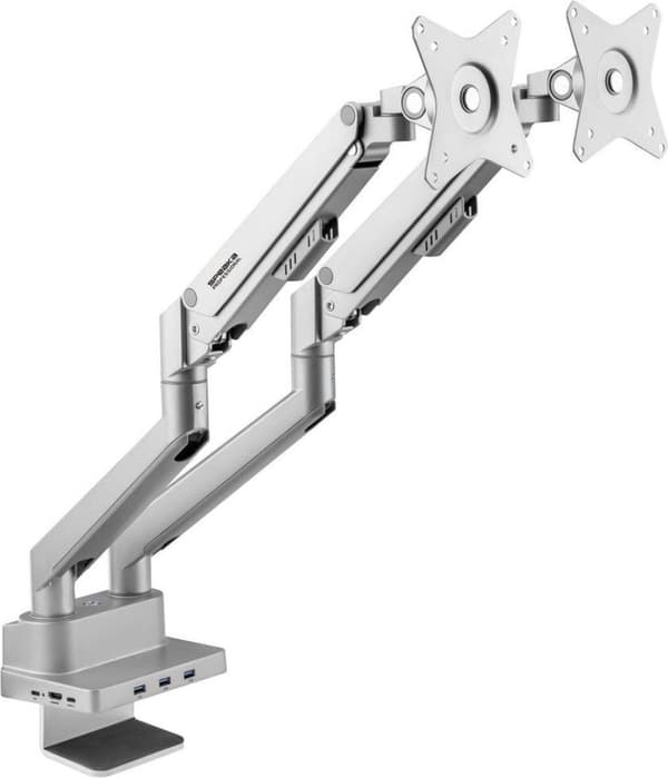 SpeaKa Professional SP-MM-800 2x skærm bordholder 43,2 cm (17) - 81,3 cm (32) Integreret dockingstation, gastryksteknologi, vipbar, drejelig (SP-10493