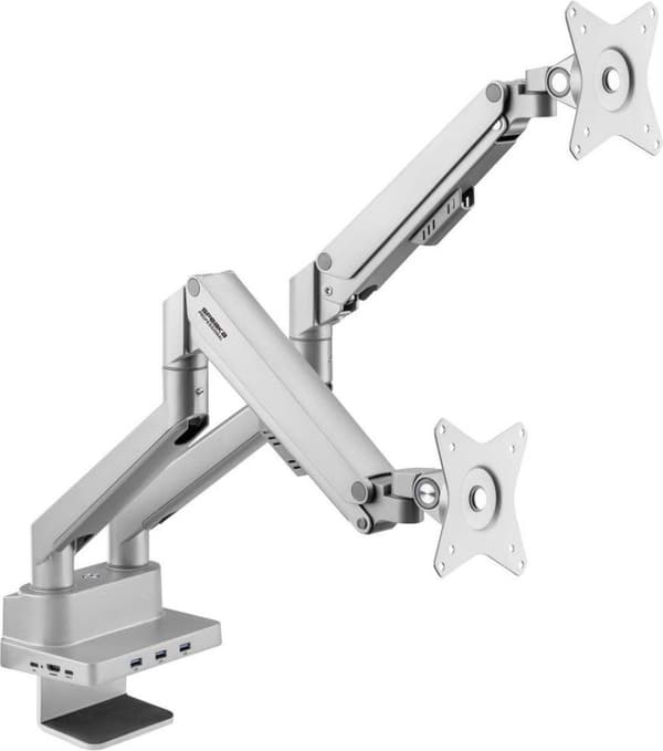 SpeaKa Professional SP-MM-800 2x skærm bordholder 43,2 cm (17) - 81,3 cm (32) Integreret dockingstation, gastryksteknologi, vipbar, drejelig (SP-10493