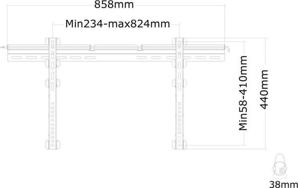 Neomounts fra Newstar Dual Screen Adapter - 2130 mm - 59 mm - 650 mm - 213 mm - 72 mm - 1010 mm (ADM-875BL2)
