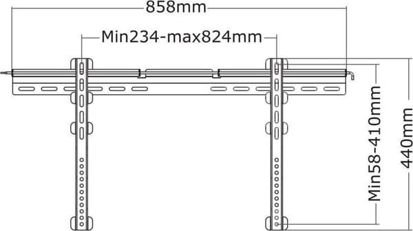 Neomounts fra Newstar Dual Screen Adapter - 2130 mm - 59 mm - 650 mm - 213 mm - 72 mm - 1010 mm (ADM-875BL2)
