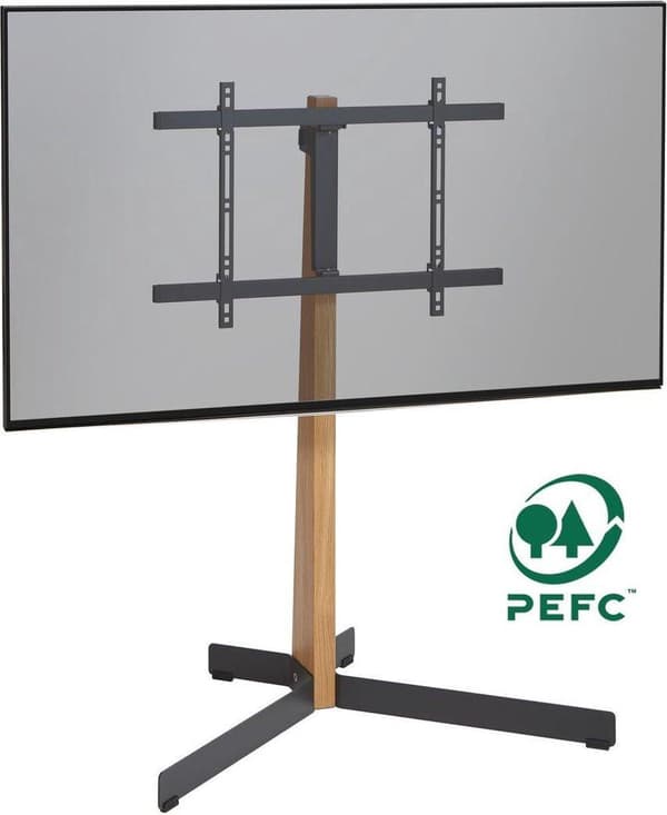 Vogel's Comfort TVS 3695 - Pysyvä - LCD-televisiolle - puu, teräs - musta, tammi - näytön koko: 101,6-190,5 cm (40"-77") - lattiaasennus