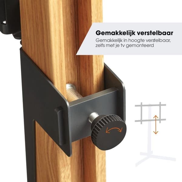 Vogel's Comfort TVS 3695 - Pysyvä - LCD-televisiolle - puu, teräs - musta, tammi - näytön koko: 101,6-190,5 cm (40"-77") - lattiaasennus