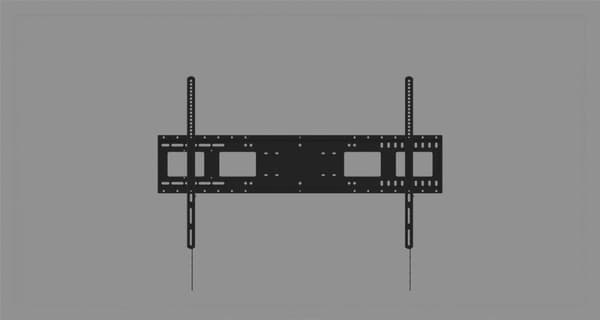 Vision VFM-W10X6 - Heavy Duty - Väggfäste för mediaspelare / LCD-skärm - Kallvalsat stål - Svart - Skärmstorlek: 140-213 cm (55"-90")