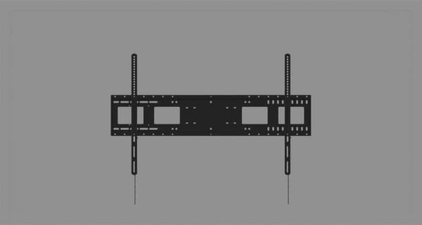 Vision VFM-W10X6 - Heavy Duty - Väggfäste för mediaspelare / LCD-skärm - Kallvalsat stål - Svart - Skärmstorlek: 140-213 cm (55"-90")