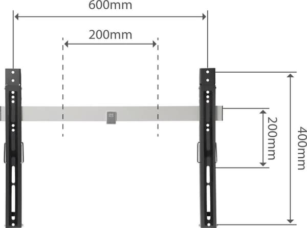 Universal Electronics One For All ULTRA SLIM WM 6621 - Beslag - til fladskærm - aluminium i blødt stål - skærmstørrelse: 81-213 cm (32"-84") - vægmont