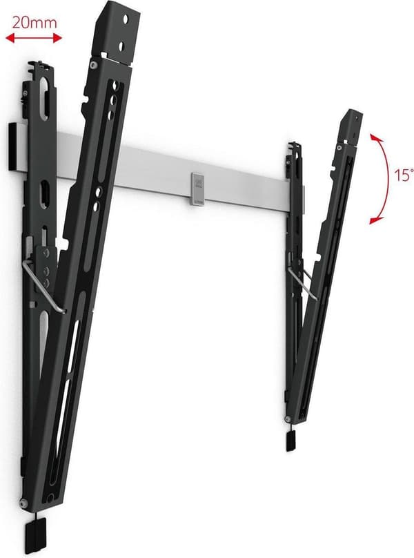 Universal Electronics One For All ULTRA SLIM WM 6621 - Beslag - til fladskærm - aluminium i blødt stål - skærmstørrelse: 81-213 cm (32"-84") - vægmont