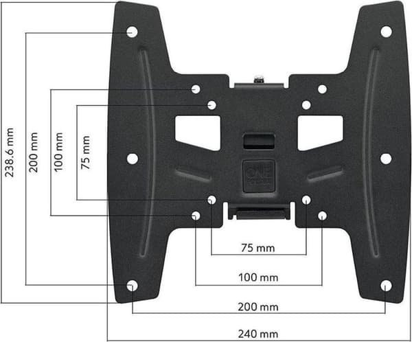 Universal Electronics One For All SOLID WM 4211 - Monteringssats (väggmontering) - platt skärm - för platta skärmar - skärmstorlek: 48,3-106,7 cm (19"